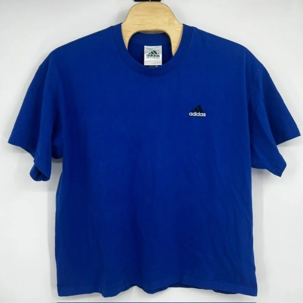 Viintage Adidas Equipment Men's Royal Blue Graphic Blueprint T-Shirt Size 2XL
